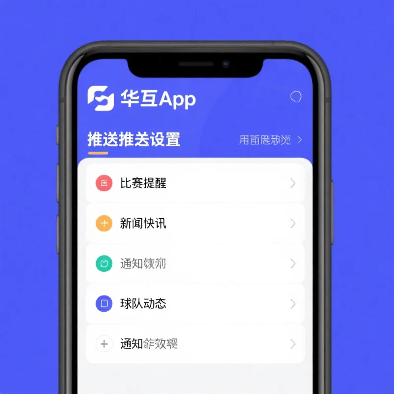 华体会App个性化推送设置界面